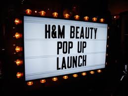 h m celebrates beauty launch with pop