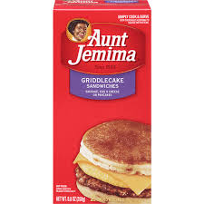aunt jemima sausage egg cheese on
