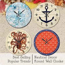 Nautical Wall Clocks In Round Or Square