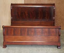 Large Hardwood Sleigh Bed Frame From
