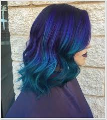 Shoulder length purple hair and your blue eyes! 115 Extraordinary Variations Of Blue And Purple Hair For You