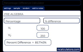 percene difference calculator