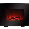 electric fireplace heater black finish