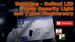 defiant led solar security light