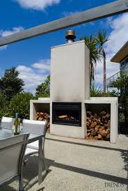 View Of The Precast Fireplace And