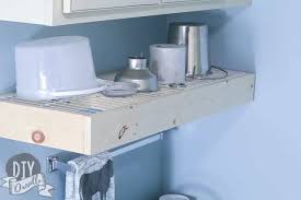 wall mounted dish drying rack diy