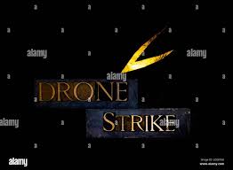 drone strike text with lightning bolt