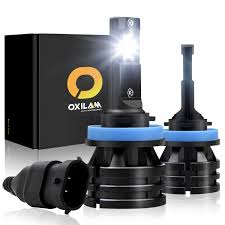 Oxilam 9006 Led Fog Light Bulbs Extremely Bright 2600 Lumens 6000k Xenon White Non Polarity Sensitive