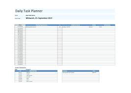 Free Daily Planner Template Task Excel List Spreadsheet