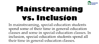 mainstreaming vs inclusion