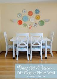 Dining Set Makeover Plastic Plate Wall