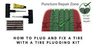 How to Plug and fix a tire with a tire plugging kit