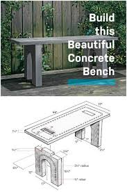 10 Simple Diy Concrete Bench Ideas To