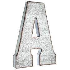 galvanized metal letter wall decor a