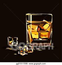 Eps Vector Glass Of Whiskey Isolated