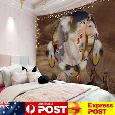 Horsehead Dream Catcher Tapestry Wall