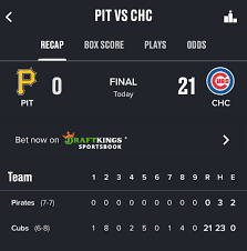 Cubs beat Pirates 21-0