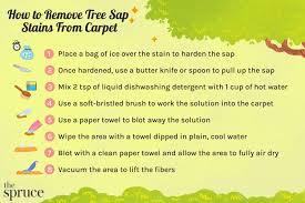 how to remove tree sap stains from carpet