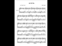 All Of Me John Legend Piano Sheet Music Youtube