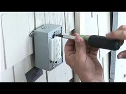 install a power receptacle outside