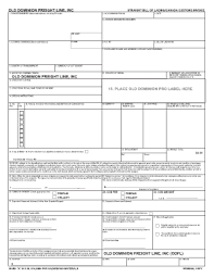 Conway Freight Bol Fill Online Printable Fillable Blank