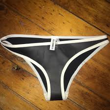Black Hoaka Swimwear Bikini Bottoms In Cheeky Depop
