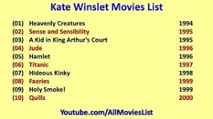 In questo film kate winslet interpreta rose de witt bukater. Kate Winslet Movies List Youtube