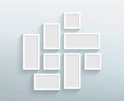 Blank White Frames On The Wall Vector
