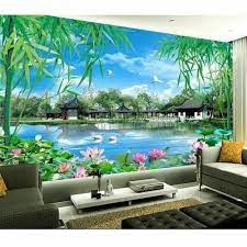 Nature Living Room 3d Wallpaper Size