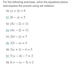 Solved For The Following Exercises