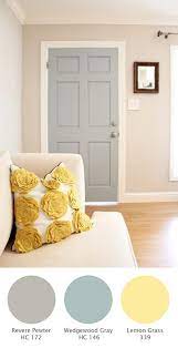 blue gray and yellow room colors
