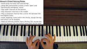 Jazz Piano Chord Voicings Chord Voicing Rules