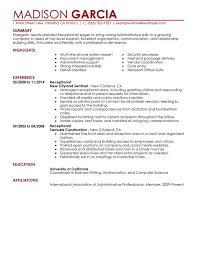     Receptionist Cv Sample Resume Intended For    Marvellous How To Write A  Job    