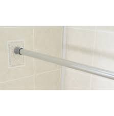 To avoid this, it's best to locate the studs to help brace. Chrome Tension Shower Curtain Rod