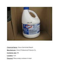 chemical name clorox germicidal bleach