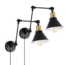 Among all the night light series, the wall plug in night lights are the most widely applied. Larkar Plug In Cord Industrial Wall Light Swing Arm Wall Lamp With On Off Switch E26 Base Ul Listed 1 Light Bedroom Wall Sconce Fixtures Bedside Reading Lamp Pricepulse