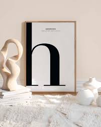 letter h personal poster