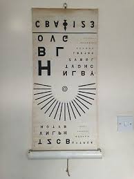 Vintage Opticians Eye Test Chart Scroll 200 00 Picclick Uk