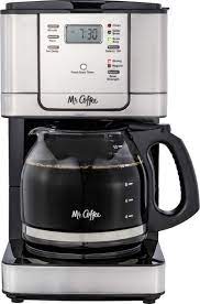 Brewing a coffee with mr. Mr Coffee 12 Cup Coffee Maker With Strong Brew Selector Stainless Steel 2131084 Best Buy