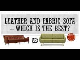 leather and fabric sofa which is the
