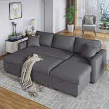 seats reversible sectional sofa bed