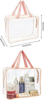 3 pieces clear makeup cosmetic bags for