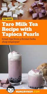 taro milk tea recipe w tapioca pearls