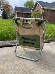 Custom Gardener Folding Seat With Tools