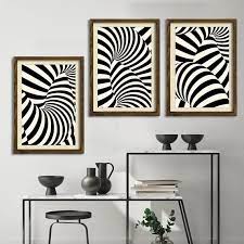 Swirl Lines Wood Frame Wall