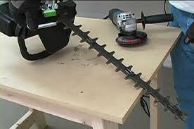 how to sharpen hedgetrimmer blades
