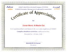 Samples Certificate Of Appreciation Sample Wording Glotro Co