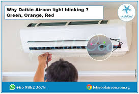 why daikin aircon light blinking green