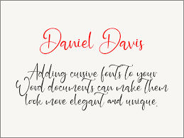 the best cursive fonts for word in 2024