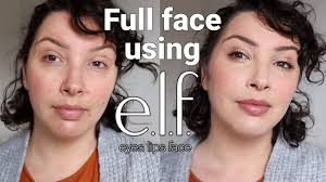 full face using elf cosmetics you